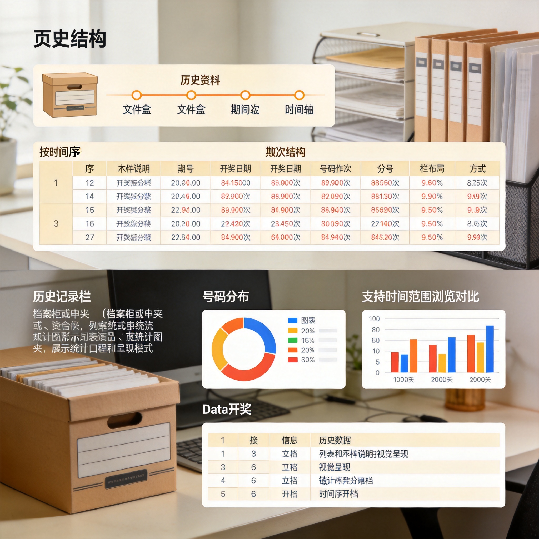 历史数据与期次结构展示页面的图表占位示意