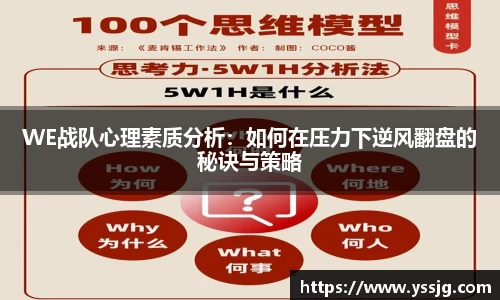 WE战队心理素质分析：如何在压力下逆风翻盘的秘诀与策略